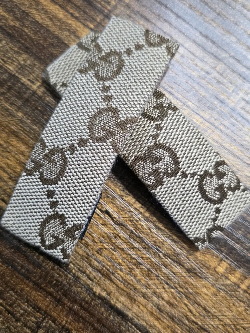 Designer-Inspired Beige Brown Monogram Fabric Strap - Women Accessories